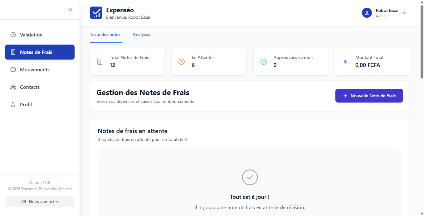 Fond Expenséo Notes de frais Carousel 1